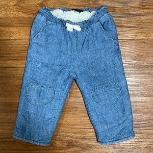 FLEECE LINED BLUE JEANS 🤍